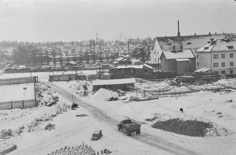 Tartu ülikooli staadioni ehitus. Sügis 1956. a.