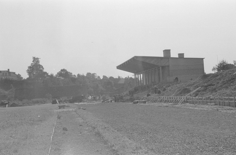 Tartu ülikooli staadioni ehitus. Juuli 1957. a.