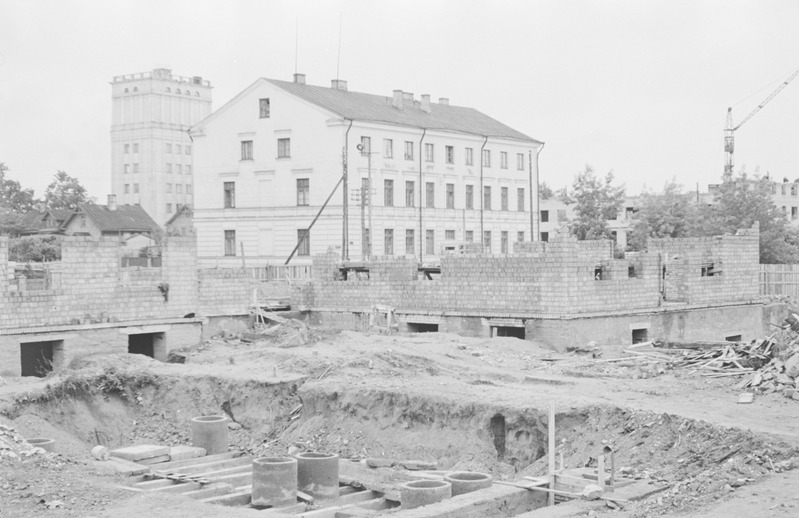 Tartu ülikooli Pälsoni t. ühiselamu ehitus. 29. juuli 1958. a.