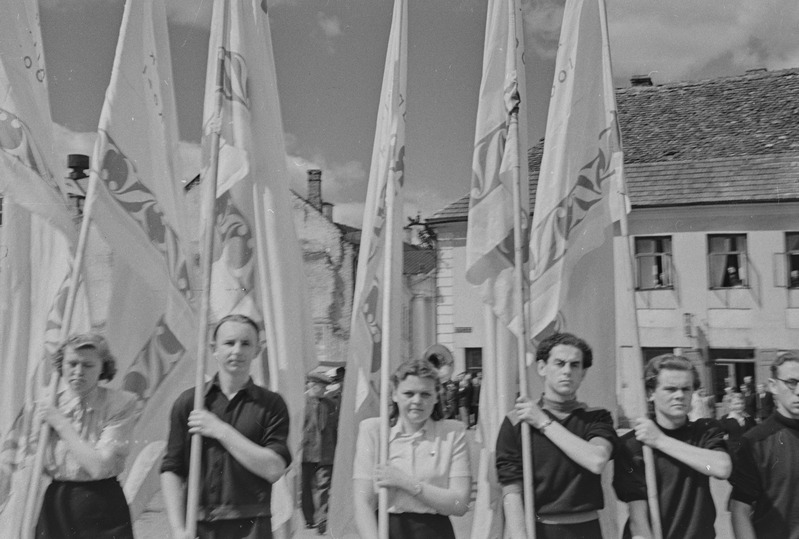 Tartu ülikooli spordipäev Tamme staadionil. 1952. a.
