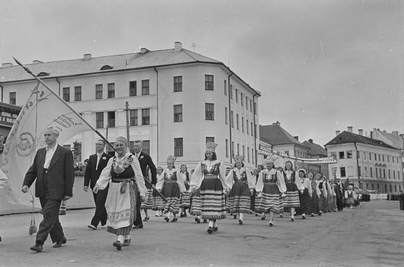 Tartu ülikool läheb Tartu laulupeole 1951. a.