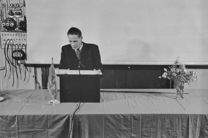 Astronoomia teaduslik konverents Tartu ülikoolis. Professor Taavet Rootsmäe ja professor Herman Mürk. 14.-18. november 1953. a.