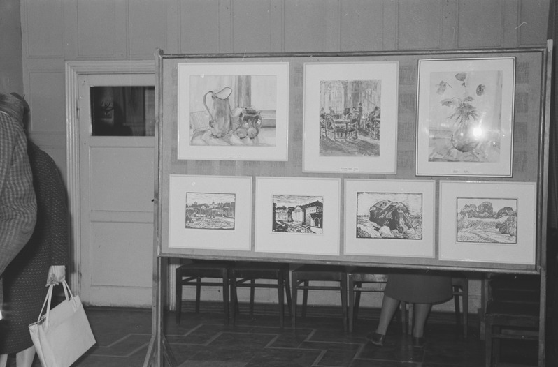 Tartu ülikooli üliõpilaste kunstinäitus linna ametiühingu saalis. 20. aprill 1962. a.
