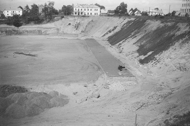 Tartu ülikooli staadioni ehitus. Juuli 1957. a.