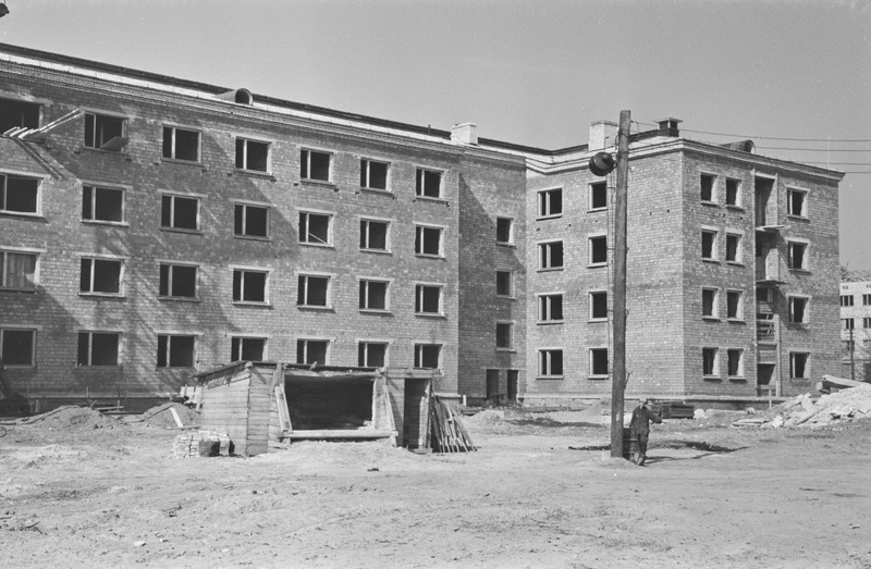 Tartu ülikooli Pälsoni t. ühiselamu ehitus. 29. aprill 1959. a.