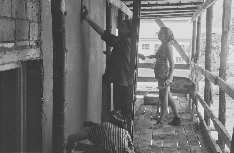 Tartu ülikooli Pälsoni t. ühiselamu ehitus. 25. juuli 1959. a.