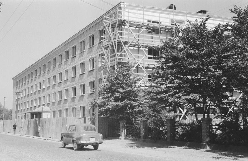 Tartu ülikooli Pälsoni t. ühiselamu ehitus. 14. august 1959. a.