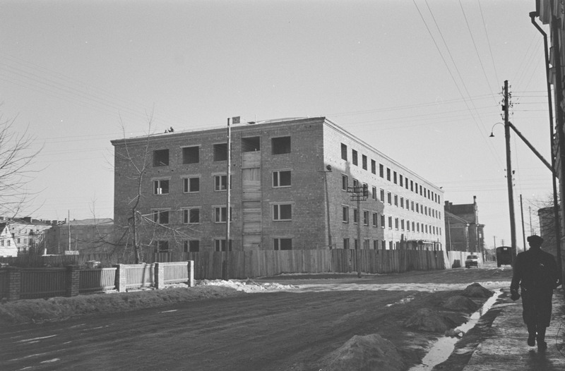 Tartu ülikooli Pälsoni t. ühiselamu ehitus. 14. september 1959. a.