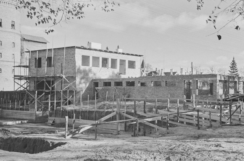 Tartu ülikooli siseujula ehitus Tähtvere pargi juures. 14. oktoober 1959. a.