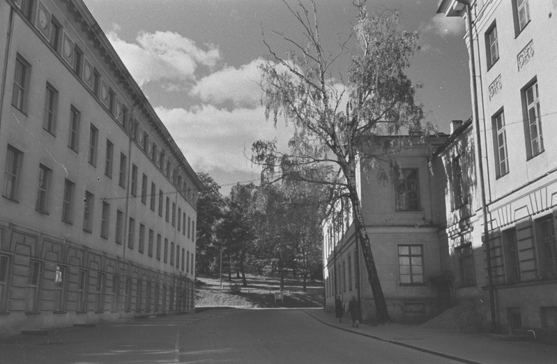 Tartu linna vaated. 21. juuni t., Kuradisild, Fr. R. Kreutzwaldi ausammas, raekoda. 1956. a.