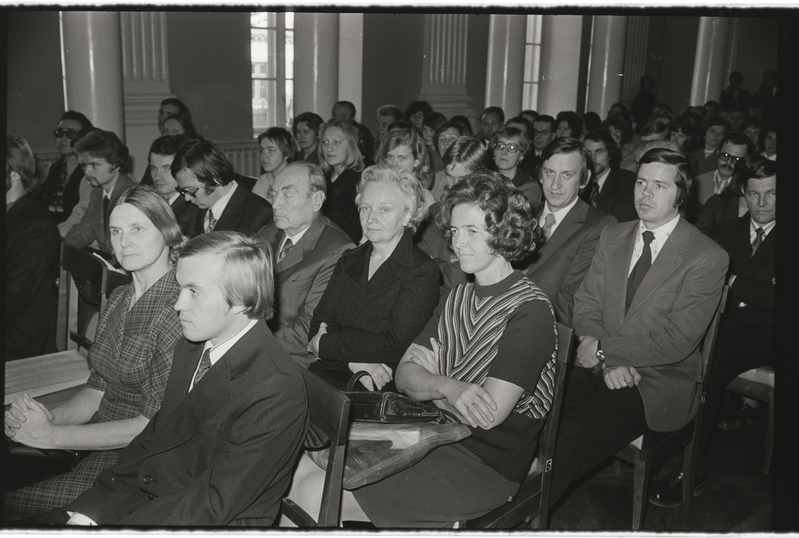 Tartu ülikooli arstiteaduskonna päev ülikooli aulas. 15. oktoober 1976. a.