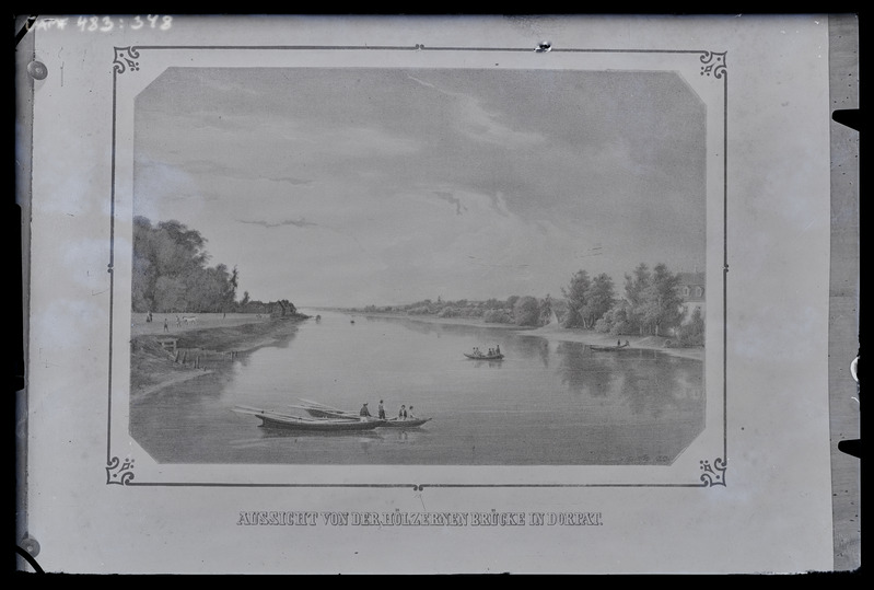 Aussicht von der Hölzeren Brücke in Dorpat