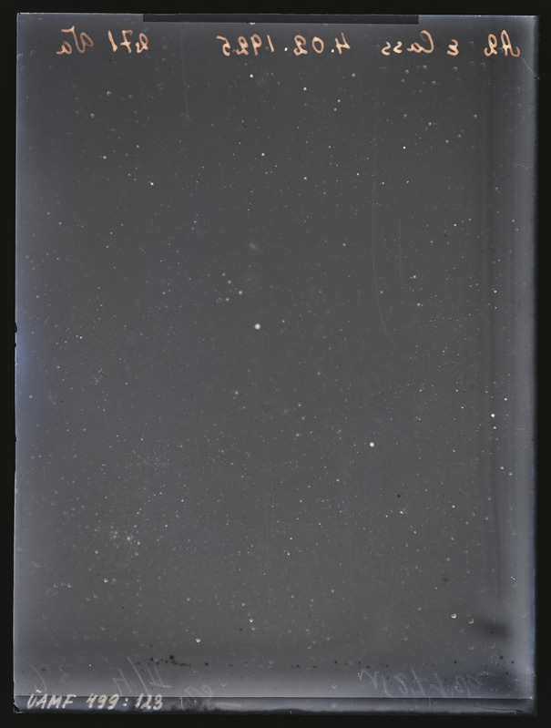 Ülesvõte Kassiopeia (Cassiopeia) tähtkujust. A2 e Cass 4.02.1925 271 Va