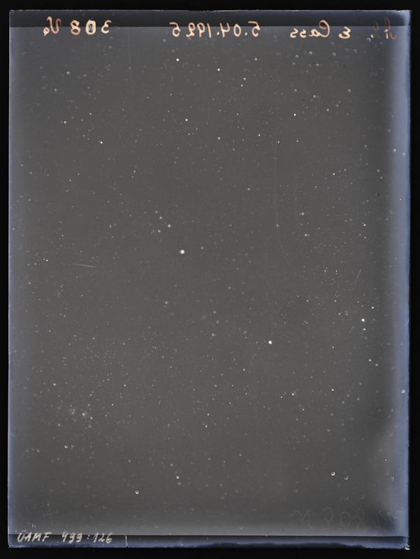 Ülesvõte Kassiopeia (Cassiopeia) tähtkujust. A2 e Cass 5.04.1925 308 Va
