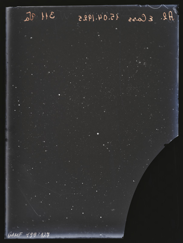 Ülesvõte Kassiopeia (Cassiopeia) tähtkujust. A2 e Cass 15.04.1925 311 Va