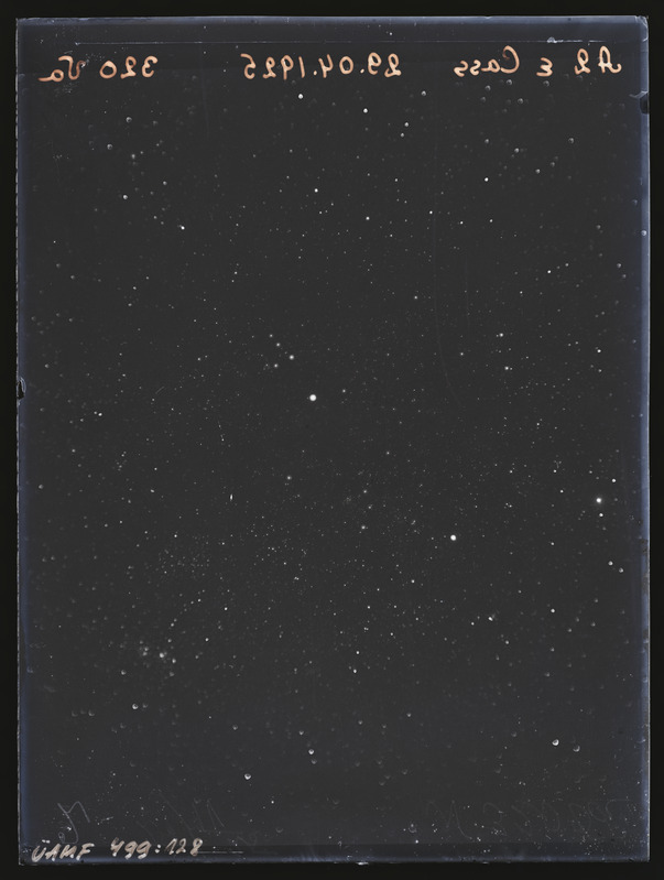 Ülesvõte Kassiopeia (Cassiopeia) tähtkujust. A2 e Cass 29.04.1925 320 Va
