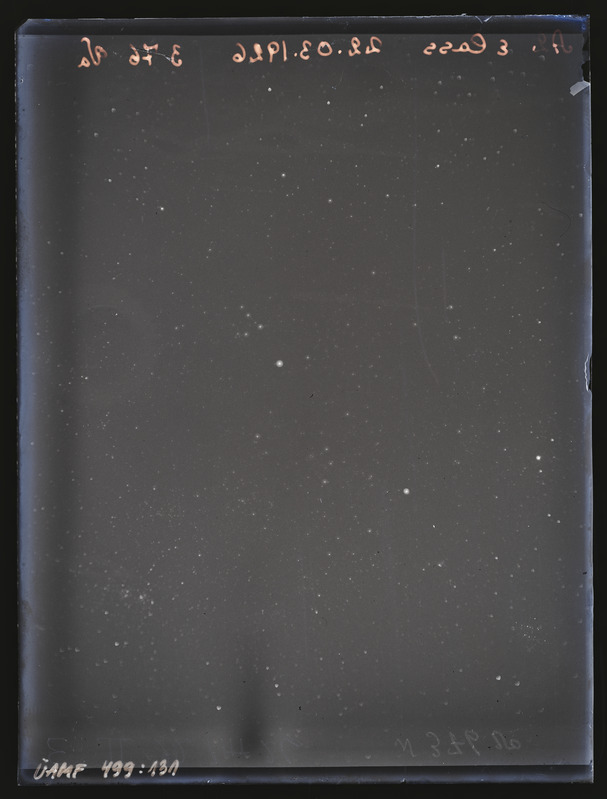 Ülesvõte Kassiopeia (Cassiopeia) tähtkujust. A2 e Cass 22.03.1926 376 Va