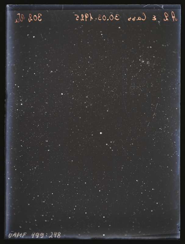Ülesvõte Kassiopeia tähtkujust. A2 e Cass 30.03.1925 302 Va