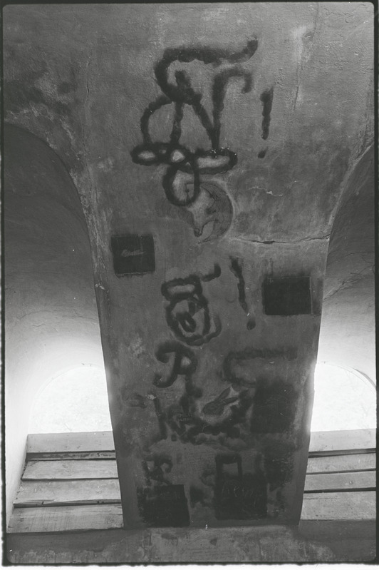 Tartu ülikooli peahoone kartseri seina joonised. Juuni 1977. a.