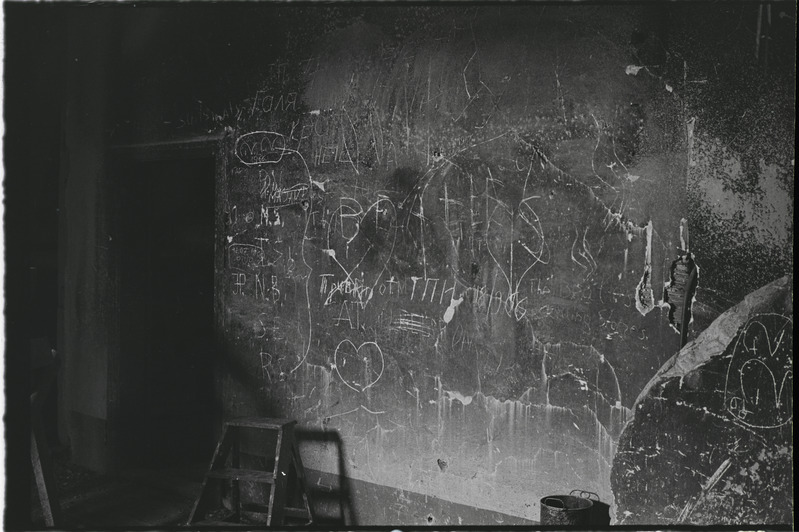 Tartu ülikooli peahoone kartseri seina joonised. Juuni 1977. a.