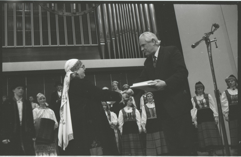 Helju Mikkeli loomingu õhtu "Vanemuise" kontserdisaalis. 16. märts 1985. a.