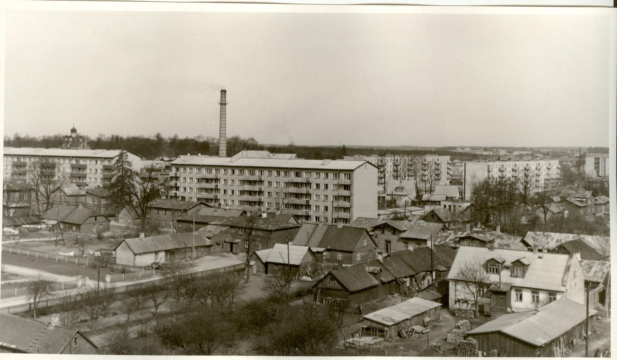foto, Paide Aiavilja ja Pärnu tänav 1960-ndatel a.