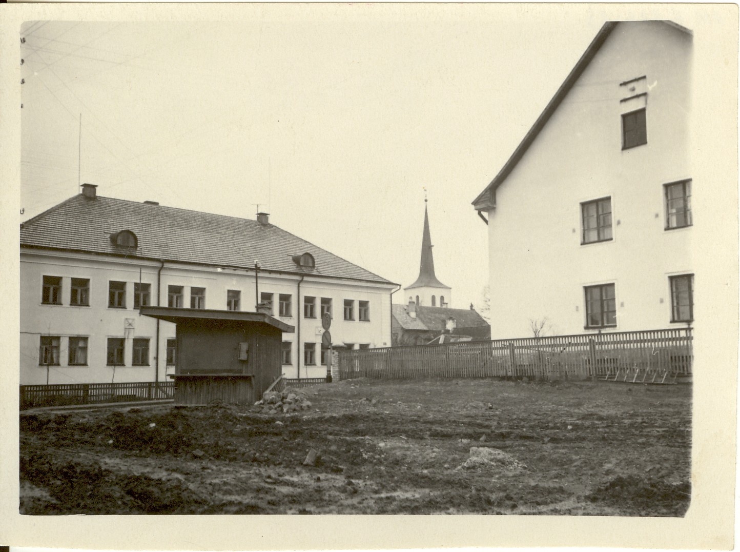 foto, Paide vaade, Suur-Aia ja Pärnu tn nurk 1959.a.