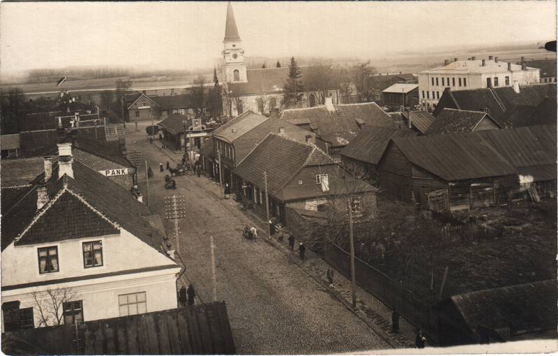 Foto. Vaade Võru linnale, Jüri tänav.