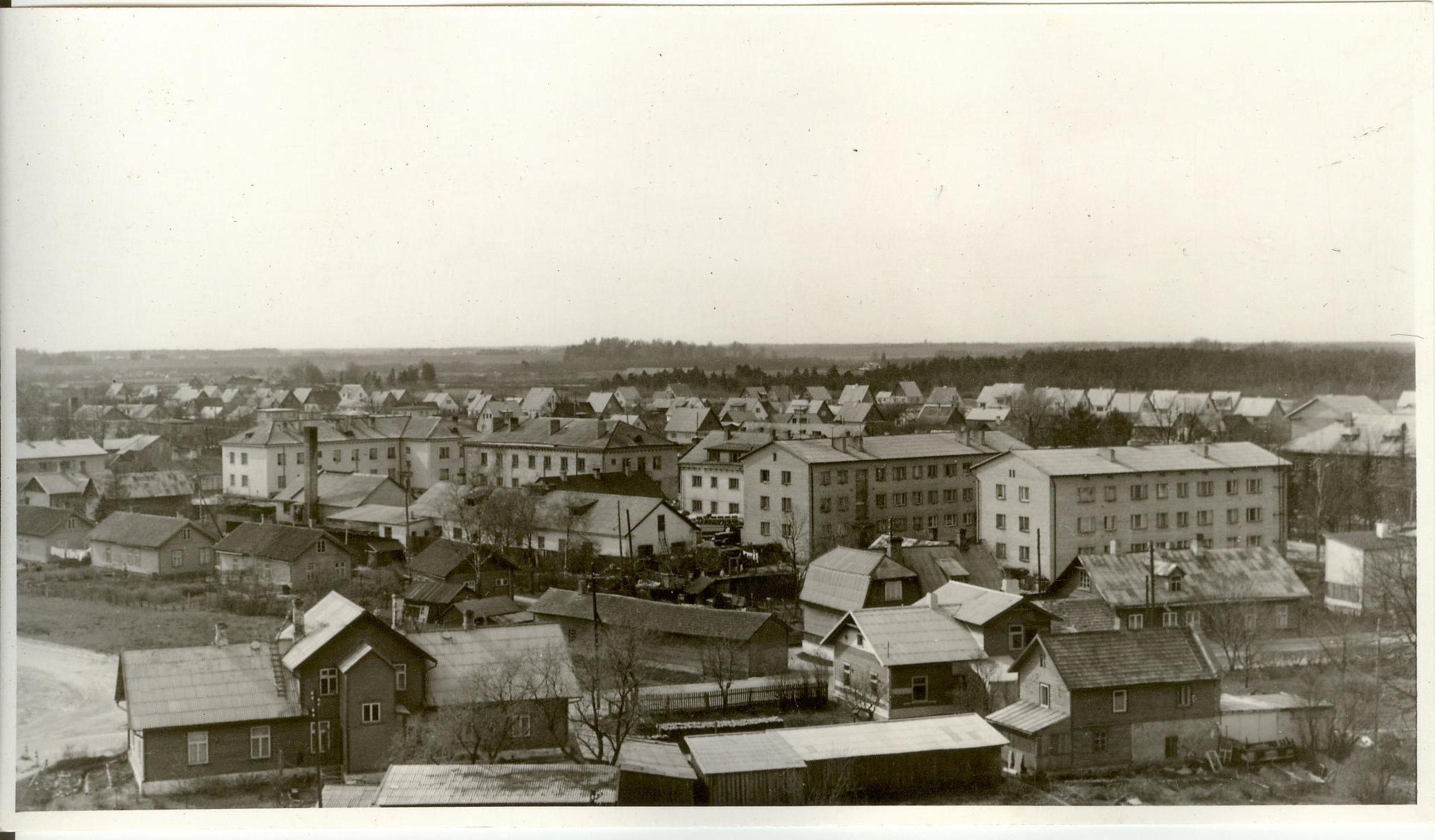 foto, Paide vaade,  Pärnu tänava suunas 1960-ndatel a.