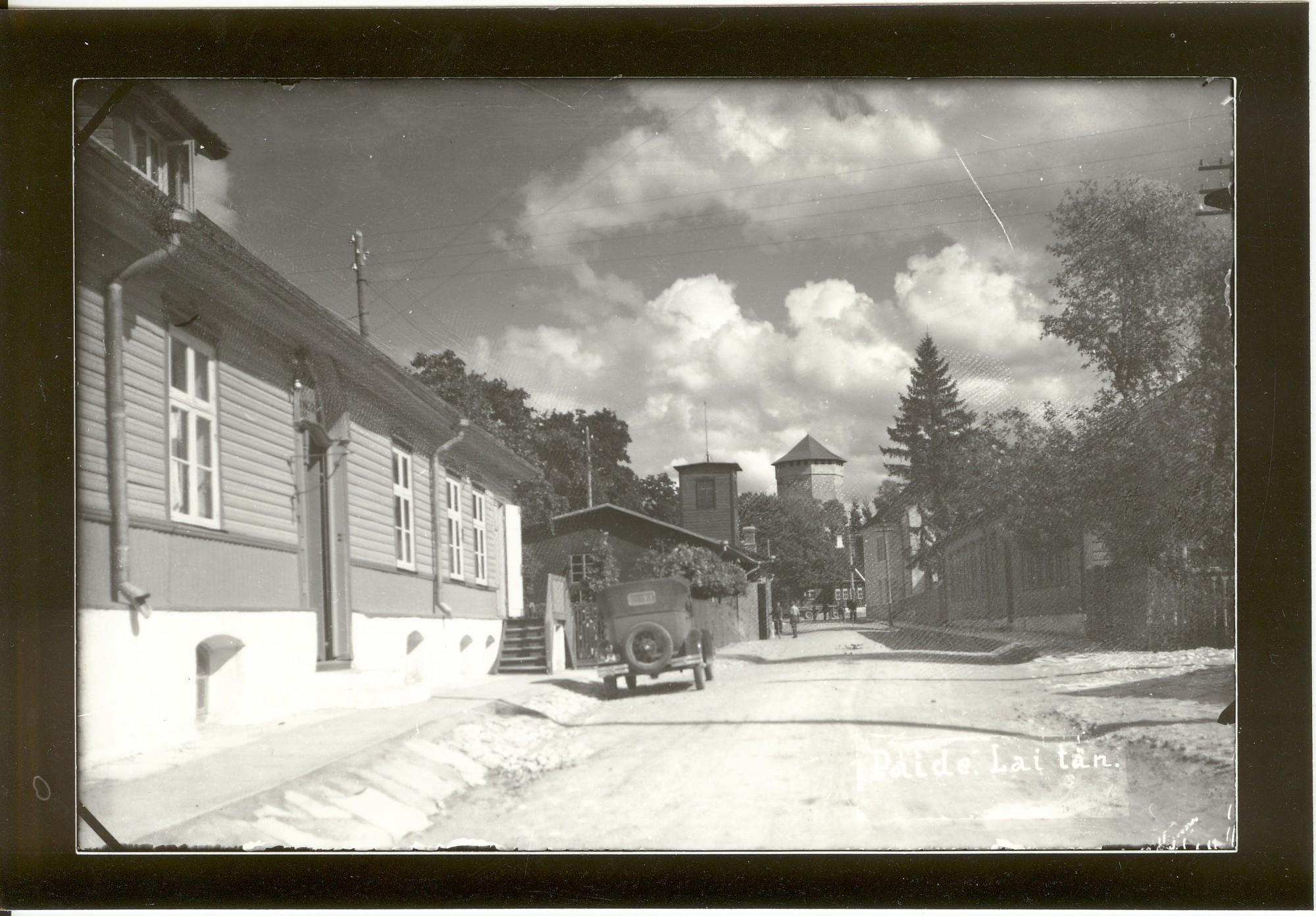 foto, Lai tänav Paides 1933.a.