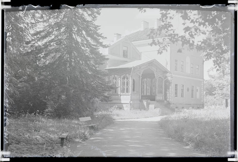 fotonegatiiv, Viljandi mõis, peahoone (nn Uus loss) u 1925 foto J. Riet