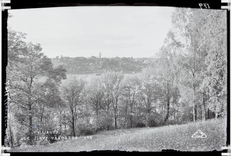 fotonegatiiv, Vaade Viljandi järve vastaskaldalt linnale