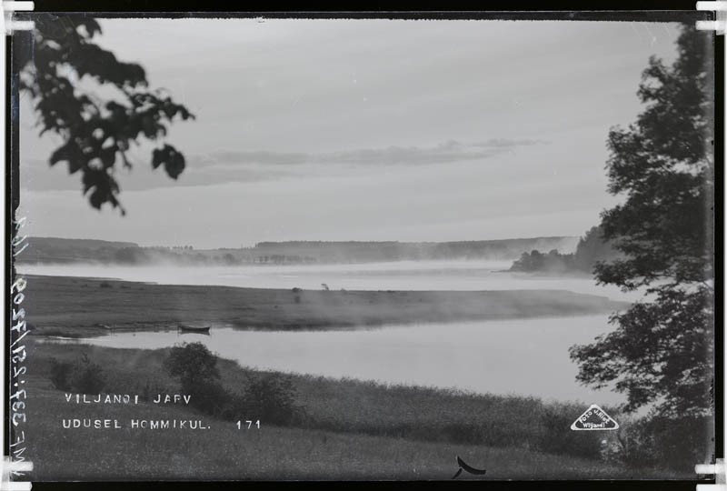 fotonegatiiv, Viljandi järv udusel hommikul