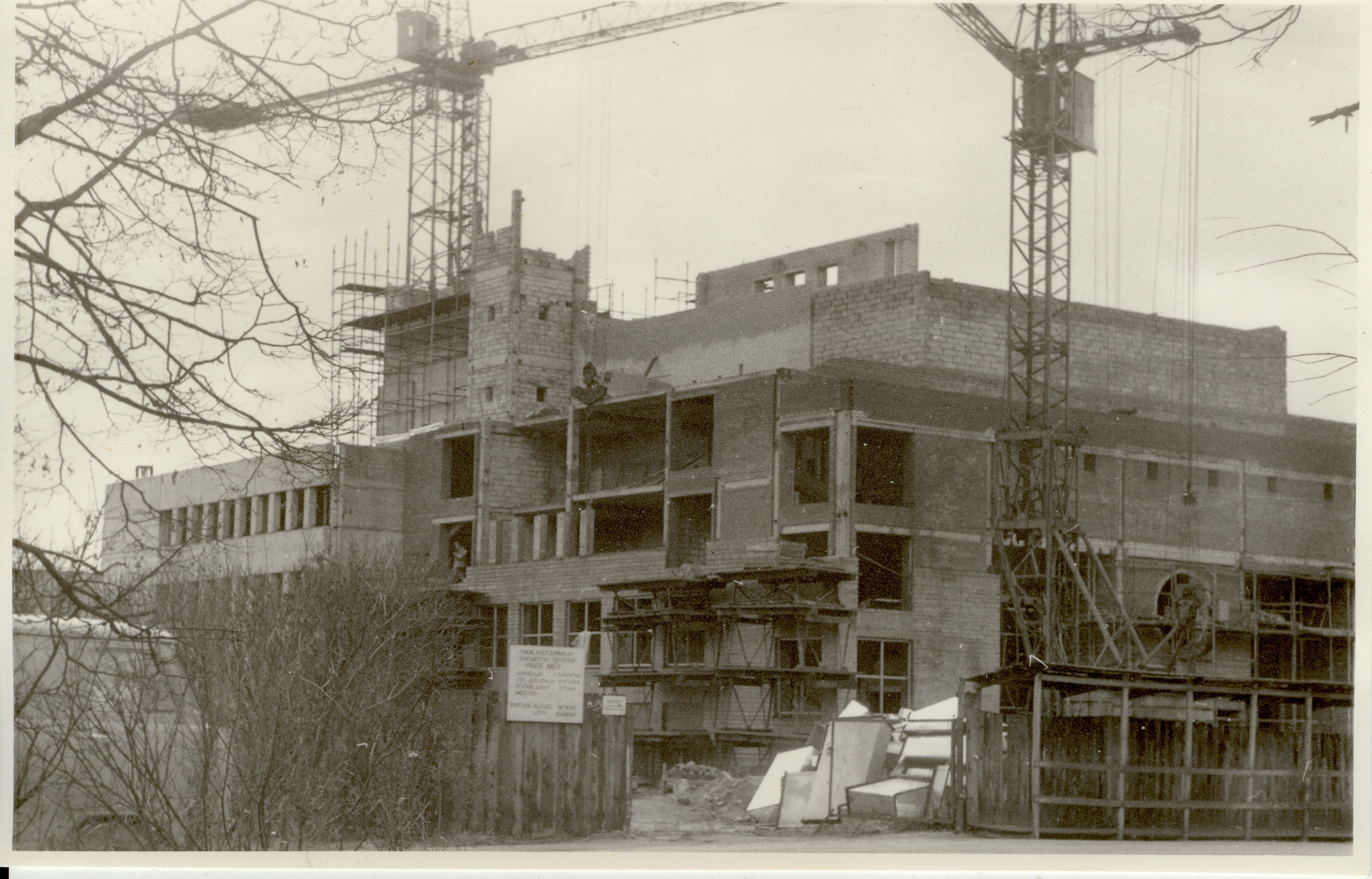 foto, Paide uue kultuurimaja ehitus 1986.a.