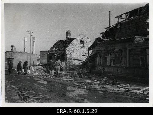 Cleaning works on Lennuki Street after the 9th March bomb attack
