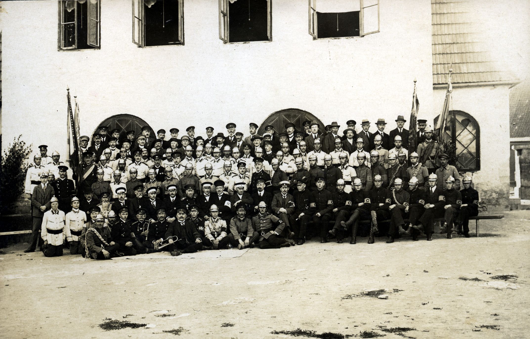 Members of the Free Fire Antiguard Society of Kuressaare in the jubilee of the 50th century