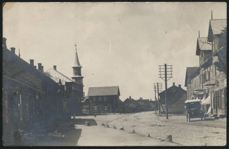 fotopostkaart, Tarvastu khk, Mustla alev, peatänav Suislepa poolt Viljandi poole, u 1905