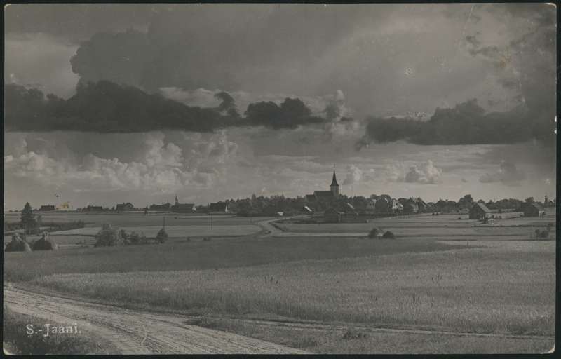 fotopostkaart, Suure-Jaani khk, Suure-Jaani, kirik, u 1935