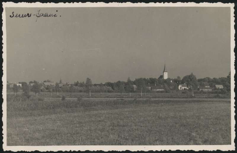 fotopostkaart, Suure-Jaani khk, Suure-Jaani, kirik, u 1935, foto A. Veidner
