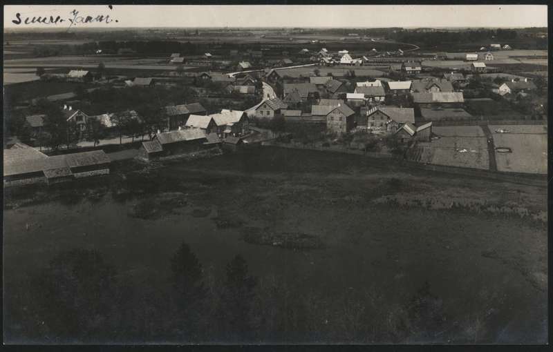 fotopostkaart, Suure-Jaani khk, Suure-Jaani, järv, ümbrus, kevad, 1935 foto A.Veidner