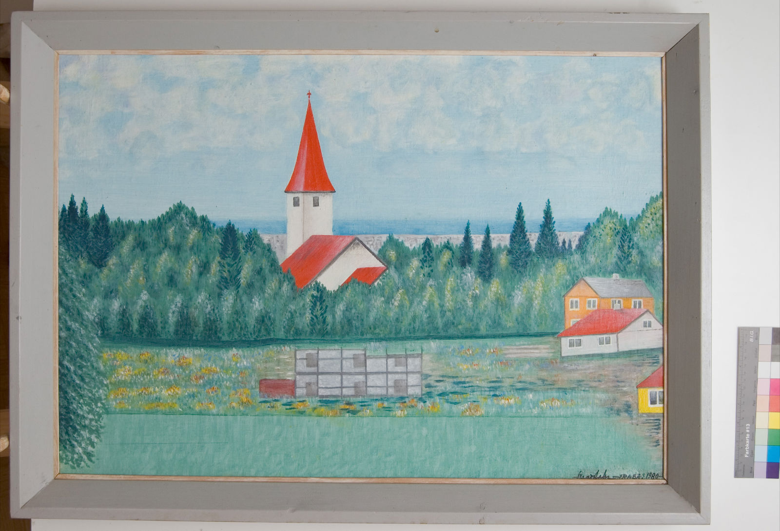 Oil painting, View to the Big-Jaani church