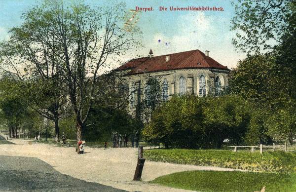 Tartu ülikooli raamatukogu (toomkirik), ca 1910.