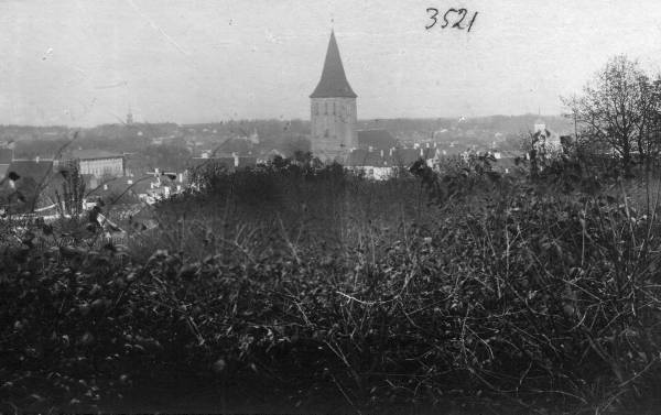 Jaani kirik ja vanalinn (vaade Toomemäelt). Tartu, ca 1914-1918.