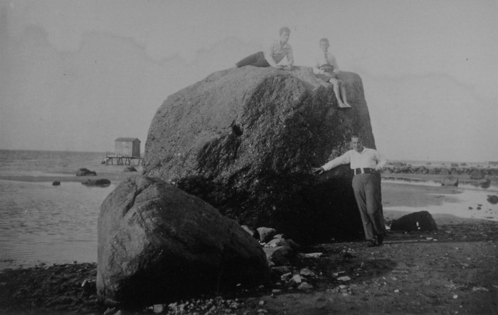 Big stone on the beach of Kärdla. Away from the swimming pool