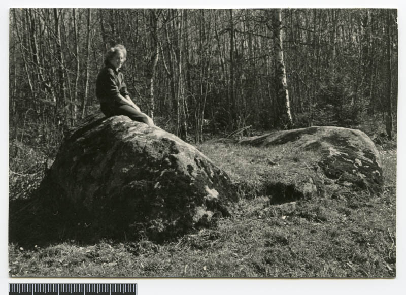 foto, Paistu khk, Õisu, Kalevipoja kivi, u 1970