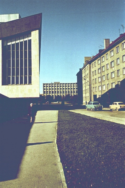View of Tallinn. Building of the Central Committee of the ECB.