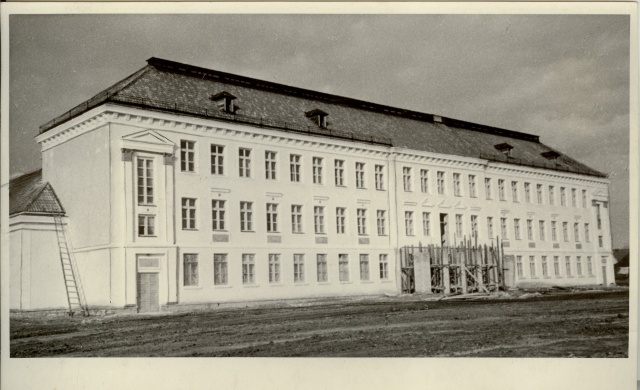 foto, Türi NST uue õppekorpuse ehitus 1955.a.