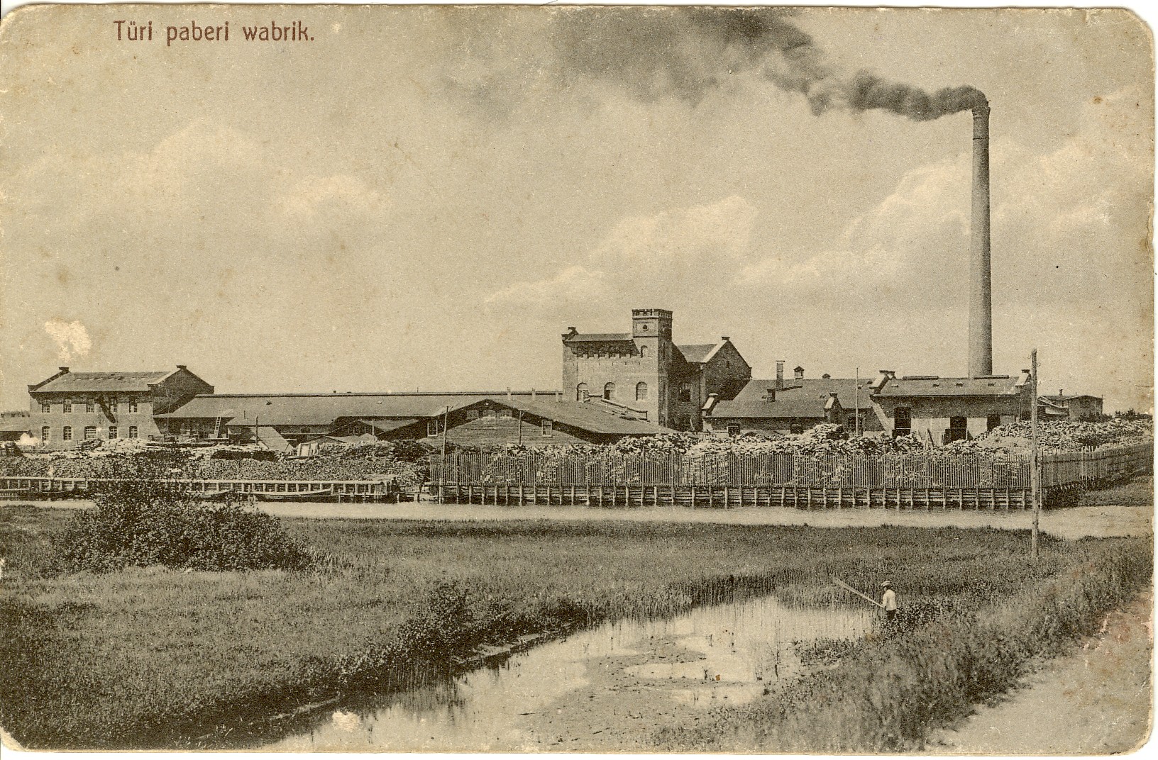 fotopostkaart, Türi paberivabrik 1912.a.