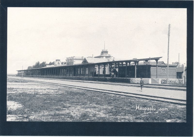 Postcard. Haapsalu railway station.