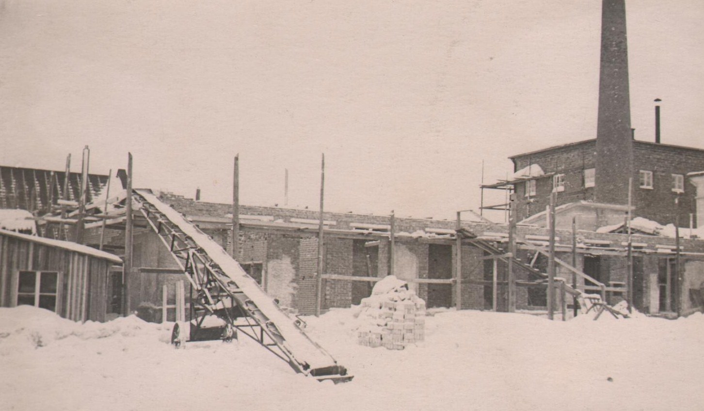 Construction of Türi butter boiler in 1955. November